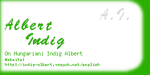 albert indig business card